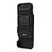 Vakoo 3-in-1 Combo Shockproof Rugged Dual Layer Armor Holster Case with Locking Belt Swivel Clip and Kickstand for Apple iPhone 5 / 5s - Black