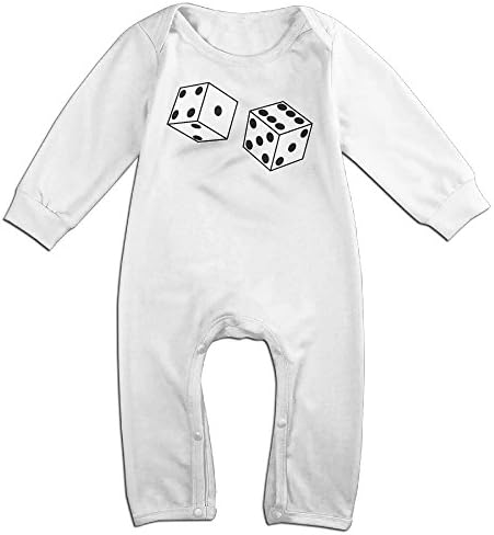 Unisex-baby LAS VEGAS Dice Casino Long Sleeve Jumpsuit Outfit Cotton