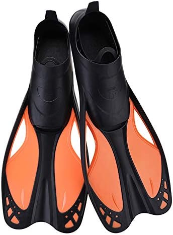 SEAFOND Adult Snorkeling Fins with Self-Adjustable Comfortable Full Foot Pocket, Snorkeling Diving Adult Swimming Flippers, Fins Measure 18" Long, Perfect for Traveling