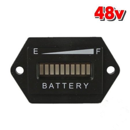 LOOYUAN 48 Volt Golf Cart Digital LED Battery State of Charge Indicator Meter - Thumbnail 5