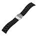 TRUMiRR 22mm Silicone Rubber Watch Band Strap for Samsung Gear S3 Classic Frontier, Galaxy Watch 46mm, Gear 2 R380 R381 R382, Moto 360 2 46mm Men, Asus Zenwatch 1 2 Men, Pebble Time, Black