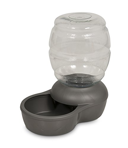 Petmate Replendish Automatic Gravity Waterer for Cats and Dogs, BPA-Free, No Batteries Required, Includes Charcoal Filter, 1 Gallon, Made in USA