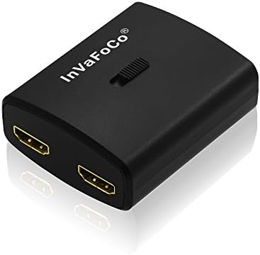 INVAFOCO HDMI Switch 4K Switcher Splitter 4K x 2K / HD 1080p / 3D / Bi-directional 2 in to 1 out or Switch 1 in to 2 out, 2 Port Video Switcher Monitor Selector with Monitor Switching