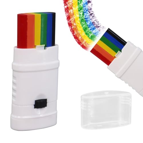 Rainbow Pride Face Paint Liftable Reusable Face and Body Painting Kit Crayons Rainbow Pride Gay Flag 6 Colour Paint Stick LGBTQ Gayand Gay Pride Day Celebration Cosplay Party