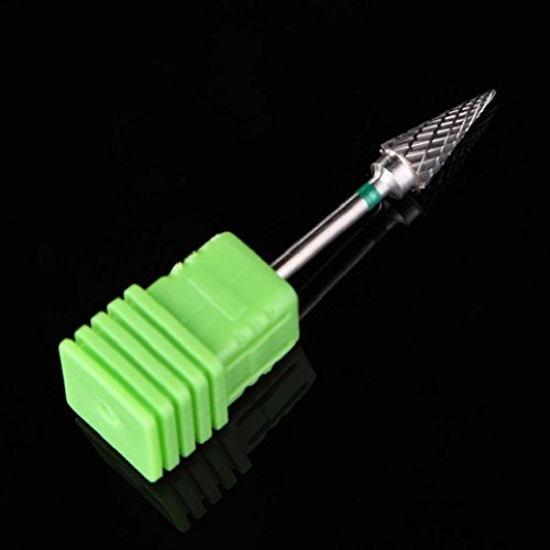 Wondere 1PC Nano Coated Carbide Nail Drill Bit Professional Acrylic/Gel Removal Polishing Tools for Nail Art ,High Strength and Durability (Silver)