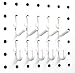 White Pegboard Locking Hooks 25 J Hooks & 25 L Hooks 50 pack
