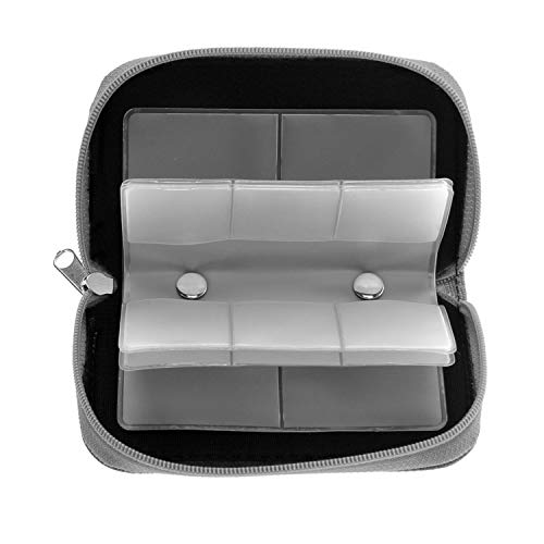 Emoly Memory Card Carrying Case - Suitable for SDHC and SD Cards - 8 Pages and 22 Slots -Gray, CCKB-03