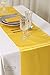 Ling's moment 12 x 108 inch Satin Yellow Table Runner, Pack of 1 Wedding Banquet Decorations, Bridal Shower, Christmas, Birthday, Graduation, Prom, Party Table Decor