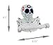 Atlantic Collectibles White Day Of The Dead Sugar Skull Floral Skeleton Toilet Paper Holder Bathroom Wall Decoration Figurine