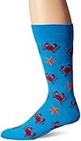 Hot Sox Men's Crab and Starfish Crew Sock