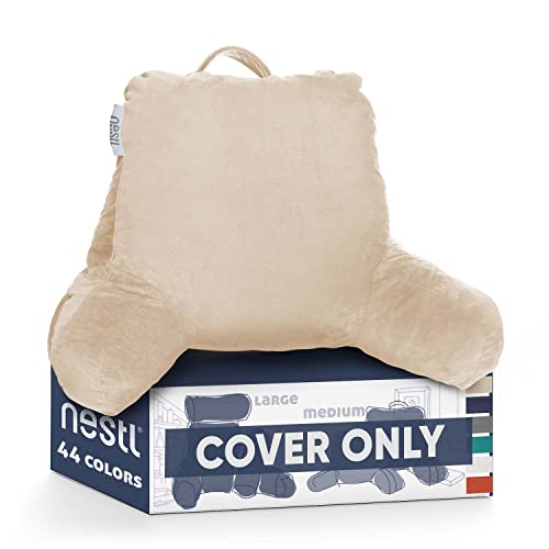 Nestl Reading Pillow Covers, Medium Bed Rest Pillow with Arms