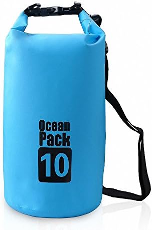 Kicsup PVC Waterproof Dry Bag for Boating,Kayaking and Camping (Blue,10L)