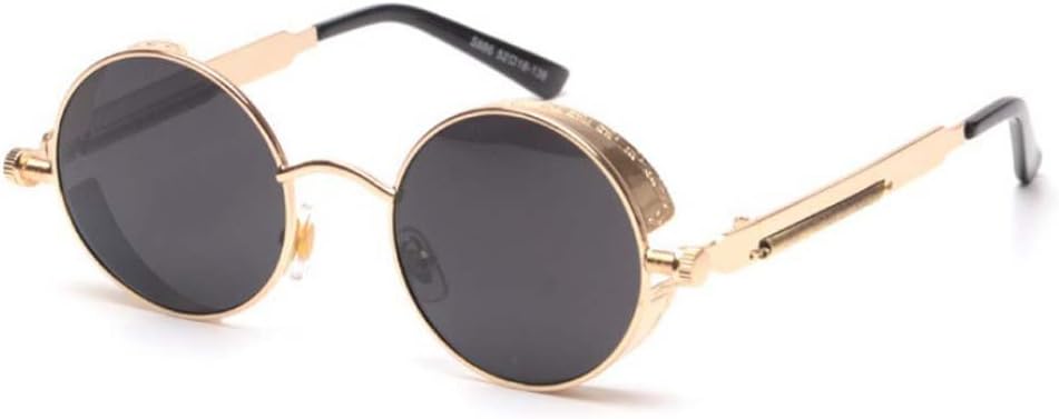 886 STEAMPUNK Steampunk European and American punk retro personality reflective sunglasses sunglasses for men and women (Rose Gold)