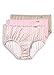 Jockey Women's Underwear Supersoft Brief - 3 Pack, Pastel Pinwheel/Sand/Frosty Pink, 7