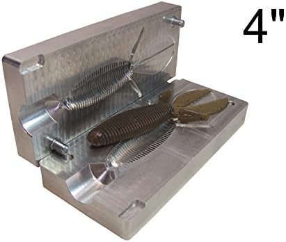 FatFish Aluminum Bait Mold D Bomb Soft Plastic Lure Making Injection Mold Do-It Fishing Lures 4"
