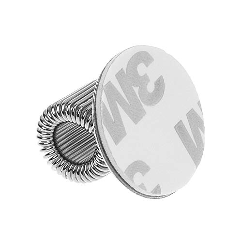 Tvoip 6Pcs Stainless Steel Pen Pencil Holder, Strong Adhesive Clips with Adjustable Spring Loop, Fit Any Size Pens, Use in Home Office Car Kitchen