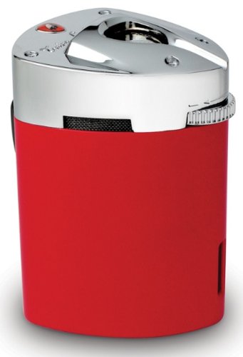 Tonino Lamborghini Mugello Red Triple Torch Flame Table Lighter