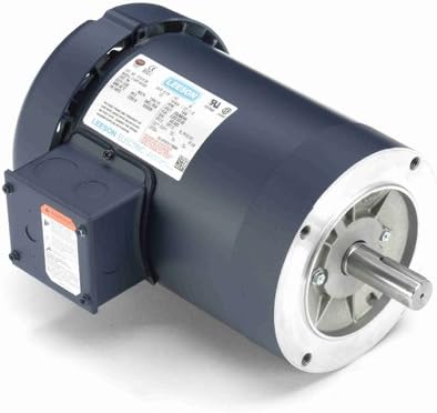 Leeson Electric 121276.00 - General Purpose Motor- Special Voltage - 3 ph, 2 hp, 3000 rpm, 220/380 V, 145TC Frame, Totally Enclosed Fan Cooled Enclosure, 50 Hz, Round Mount
