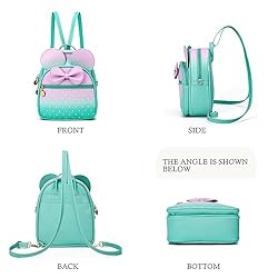 KL928 Girls Mini Backpack Bowknot Polka Dot Cute