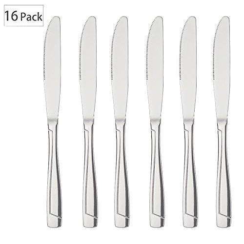 Cand Stainless Steel Dinner Knife Set/Table Knife Flatware Set, 16-Piece