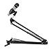 Foxnovo Microphone Arm Stand - Featuring Suspension Boom, Easy Scissor Action Mobility, and Mic Arm Mount (Black)