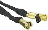 Expandable Garden Hose, Extends up to 75 Feet | Built Tough with Triple Layer Latex Core & Solid Brass Fittings | Light & Compact with Bonus Hanging Storage Bag by Rhino Tuff Products