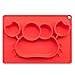 Baby Feeding Mat, BliGli Toddlers Silicone Placemat, Strong Suction Non-Slip Baby Plates for Babies Toddlers and Kids, Dishwasher/Microwave Oven Safe, Fits Most High Chair Trays (Red Crab)