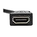 Tripp Lite High-Speed HDMI with Ethernet All-in-One Keystone/Panel Mount Coupler Cable (F/F), Angled Connector, 1 ft. (P164-001-KPA-BK)