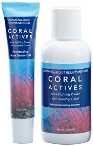 CoralActives Acne Fighting System - Cleanser &amp; Serum with Twice As Much Benzoyl Peroxide