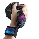 USA GEAR Professional Camera Grip Hand Strap with Galaxy Neoprene Design and Metal Plate - Compatible with Canon , Fujifilm , Nikon , Sony and more DSLR , Mirrorless , Point & Shoot Cameras