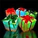 FlashingBlinkyLights Set of 9 Christmas Holiday LED Light Up Gift Box Ornaments