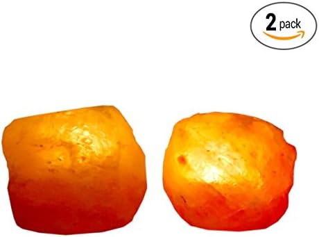Excellent Gift Natures Artifacts Himalayan Rock Salt Tea Light Holder - Natural Air Purifier (appx 2.2 lbs) - 4" Tall (Pack of 2)