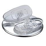 GMS Optical 15mm D-shaped Soft Silicone Nose Pads for Eyeglasses (Screw-in, 10 Pair)