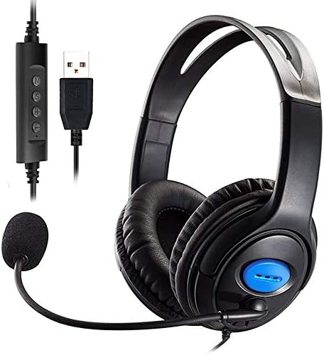 ヘッドセット 高音質 マイク付き 有線 Pc用 Usb 期間限定特価品 軽量 通話 音量調整 ビジネス会議 ブルー 在宅勤務 2m 遠隔教育 男女兼用 パソコン用 Oh 109