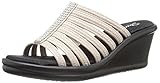 Skechers Cali Women's Rumblers Hot Shot Wedge Sandal, Taupe, 7 B(M) US