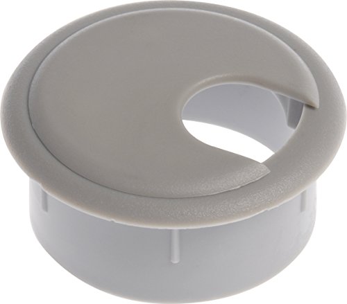 The Hillman Group 59340 Grey Grommet with Cap, 2-1/2-Inch, 2-Pack