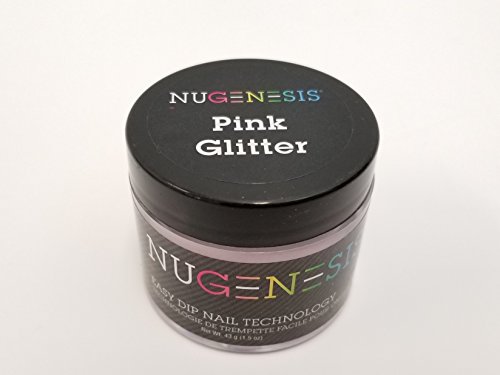 NUGENESIS- Dip Dipping Powder - 1.5oz/jar (Pink Glitter 1.5oz)