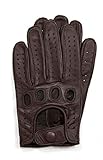 Riparo Genuine Leather Reverse Stitched Driving Gloves (X-Large, Brown)