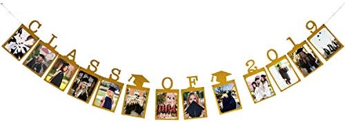 Hatcher lee Class of 2019 Congrats Banner-Perfect Graduation Announcement Decorations Party Supplies for Grad Party Bunting Gold