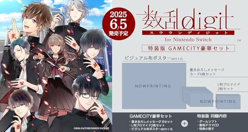 数乱digit for Nintendo Switch 特装版 GAMECITY豪華セット スクエアステッカー