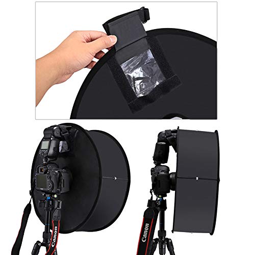 POTENCO 45cm Ring Softbox Speedlight Round Style Flash Light Shoot Soft Box Foldable Soft Flash Light Diffuser - Thumbnail 7