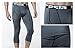 TSLA Men's Compression 3/4 Capri Pants Baselayer Cool Dry Sports Running Yoga Tights, Zero(p15) - Grey & Black, X-Large