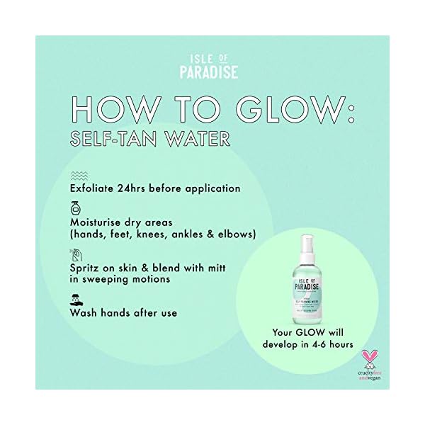 Isle of Paradise Self Tan Water Medium (200 ml) Hydrating Self Tanning Water Natural Ingredients & Vegan