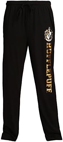 Harry Potter House Crests Foil Logo Adult Lounge Pants - Hufflepuff (Medium)
