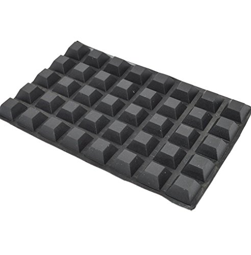 Aiskaer Self-Adhesive Rubber Feet-Door & Drawer Cabinet Furniture Bumpers-Black Cube (0.5" (12.7Mm) In Diameter X 0.24" (6Mm) Height,40 Pieces) (6603218181680)