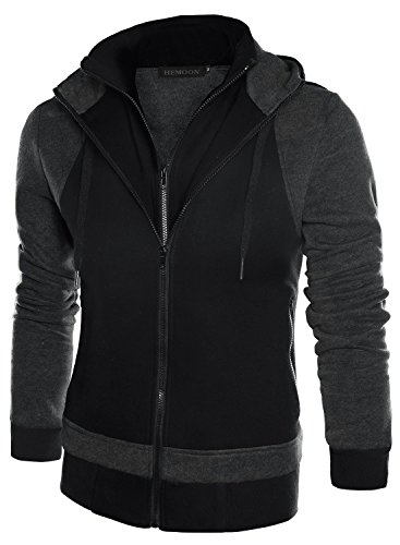 Chaqueta Deportiva con Capucha de Doble Cremallera para Hombre