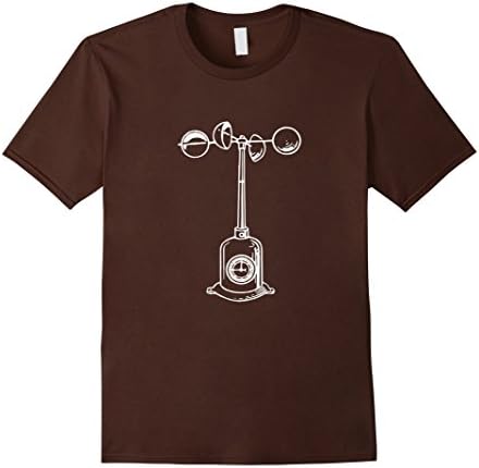 Men's Anemometer T-Shirt, Meteorologist Shirt, Wind Measuring XL Brown