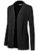 BH B.I.L.Y USA Women Open Front Long Sleeve Classic Knit Cardigan Black Medium