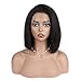 RHAH Italian Yaki Lace Front Bob Wigs Human Hair Glueless Short Bob Full Lace Wig with Baby Hair for Black Women 10Inch Full Lace Wig