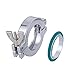 Set of 1 NW/KF-16 Aluminum Vacuum Clamps + Aluminum Centering O-rings with FKM/Viton Seal , Vacuum Part